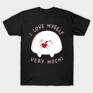 Narcissistic cute mochi with heart T-Shirt